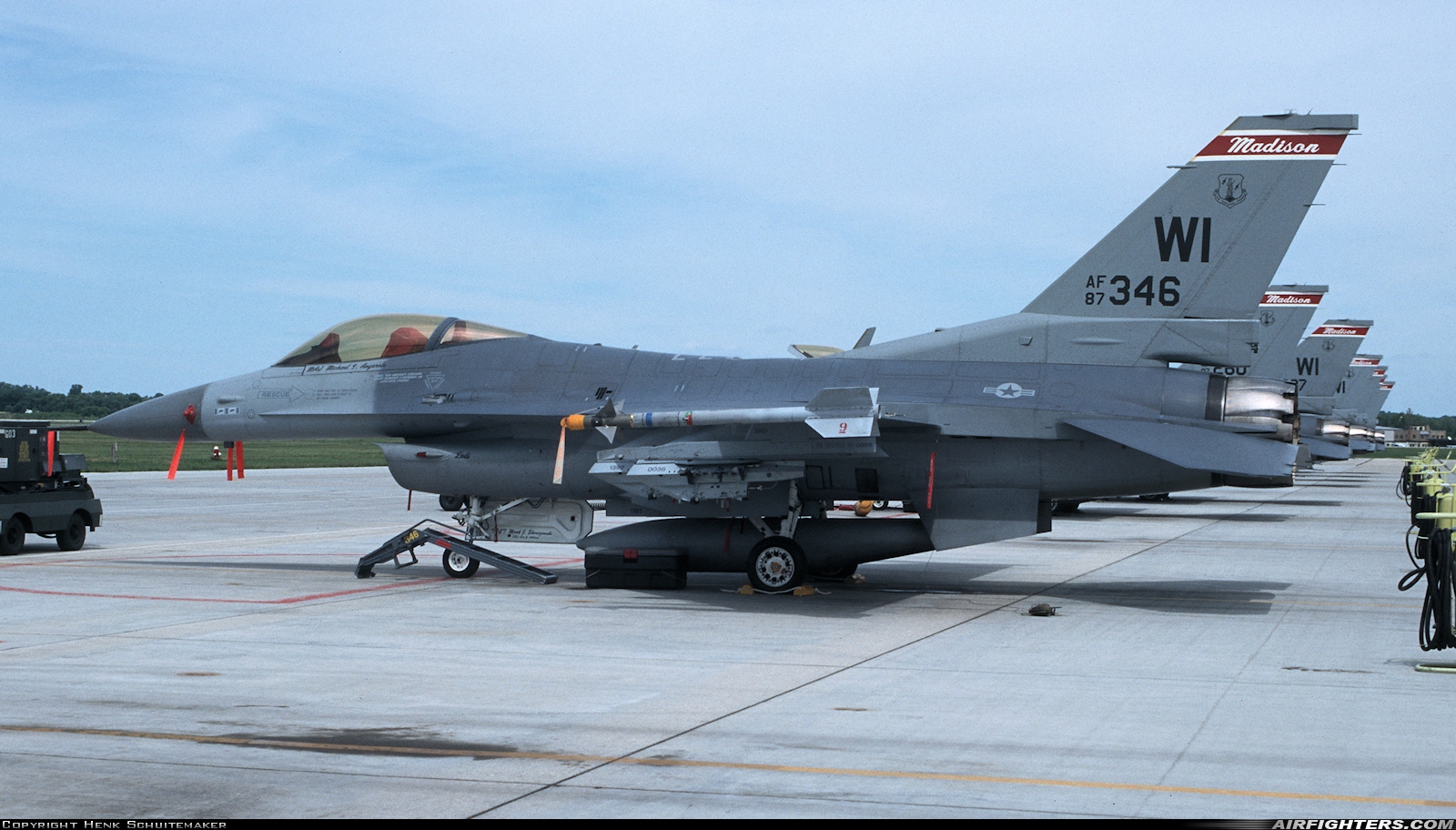 USA - Air Force General Dynamics F-16C Fighting Falcon 87-0346 at Madison - Dane County Regional / Truax Field (MSN / KMSN), USA