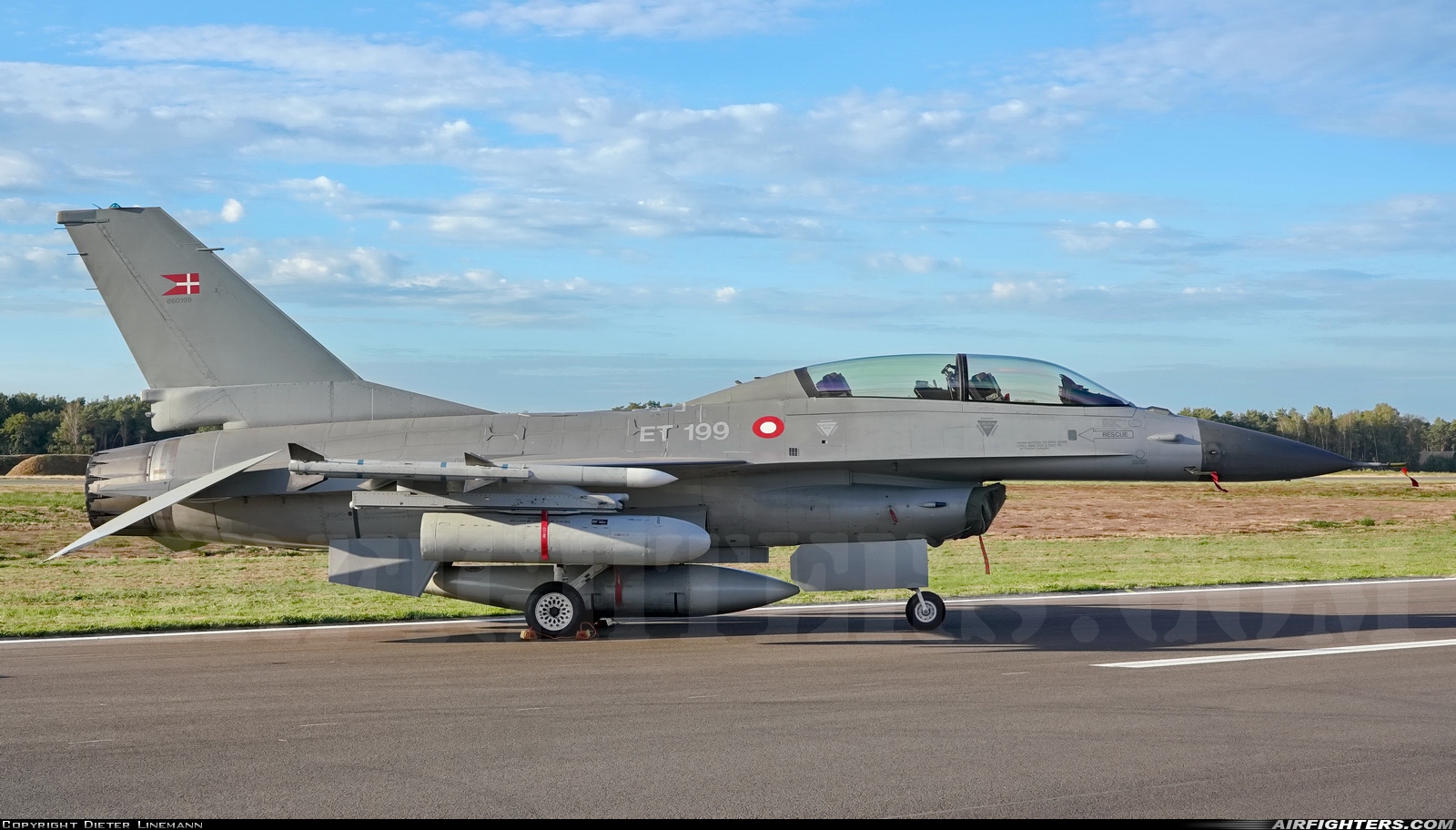 Denmark - Air Force General Dynamics F-16BM Fighting Falcon ET-199 at Kleine Brogel (EBBL), Belgium