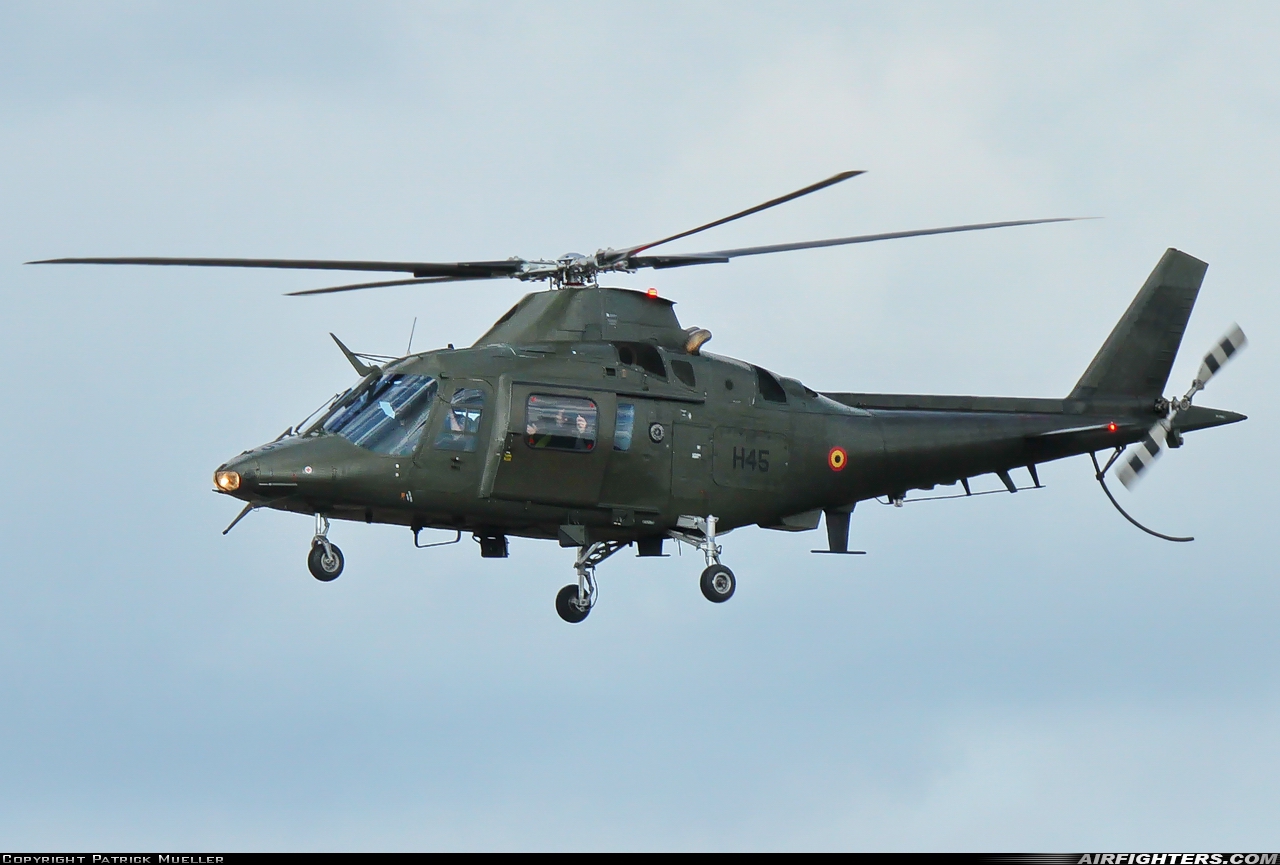 Belgium - Army Agusta A-109HO (A-109BA) H45 at Kleine Brogel (EBBL), Belgium