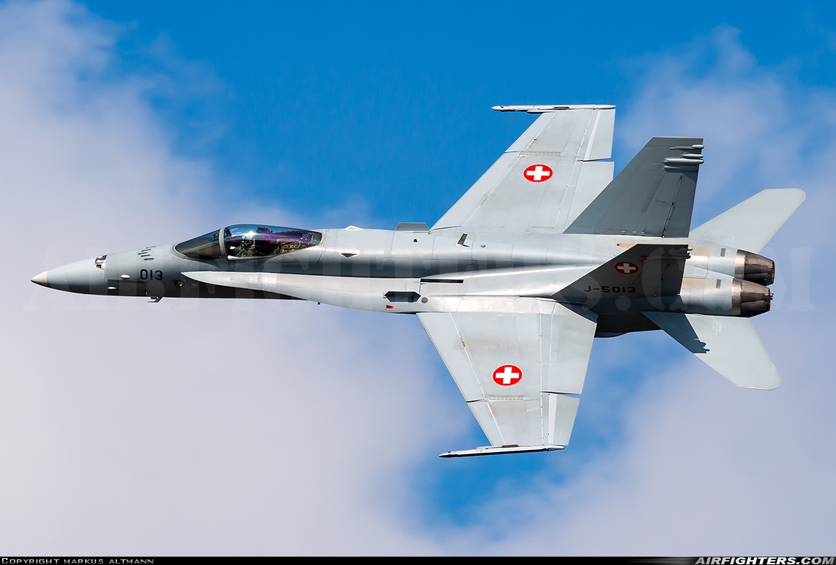 Switzerland - Air Force McDonnell Douglas F/A-18C Hornet J-5013 at Kleine Brogel (EBBL), Belgium