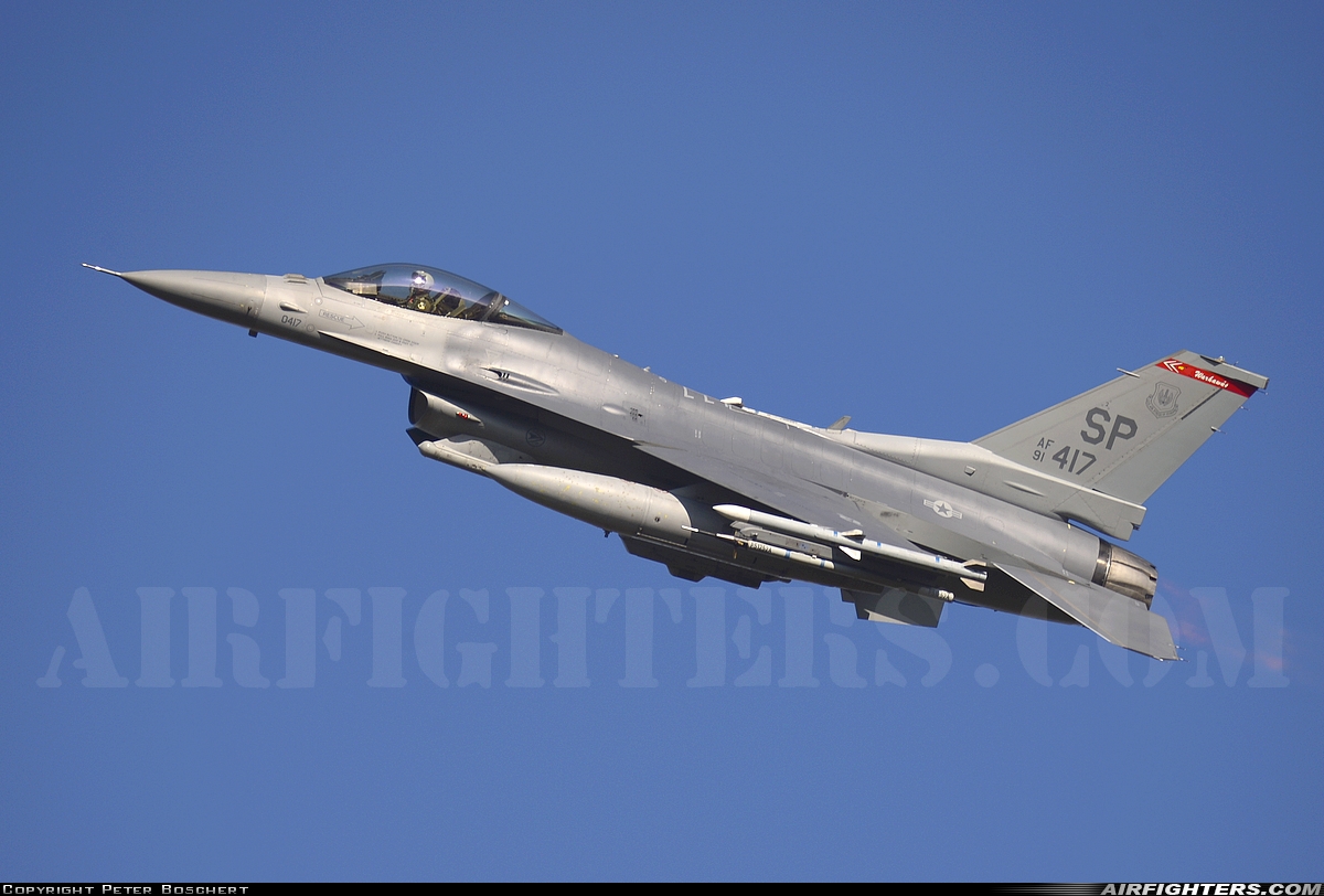 USA - Air Force General Dynamics F-16C Fighting Falcon 91-0417 at Spangdahlem (SPM / ETAD), Germany