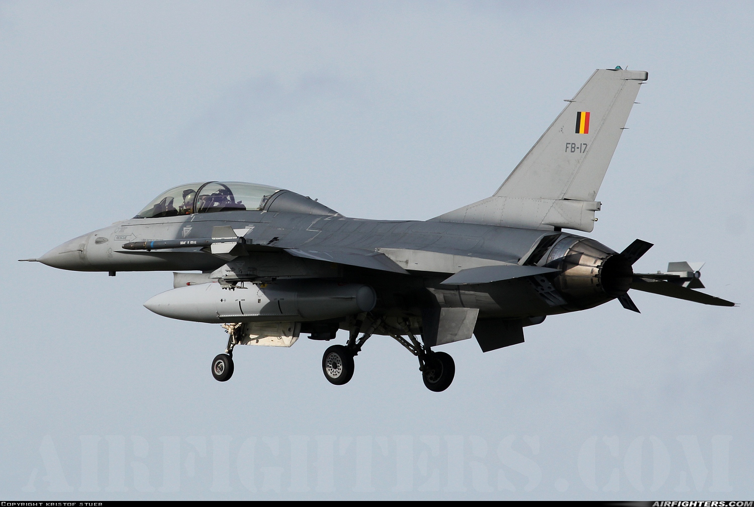 Belgium - Air Force General Dynamics F-16BM Fighting Falcon FB-17 at Kleine Brogel (EBBL), Belgium