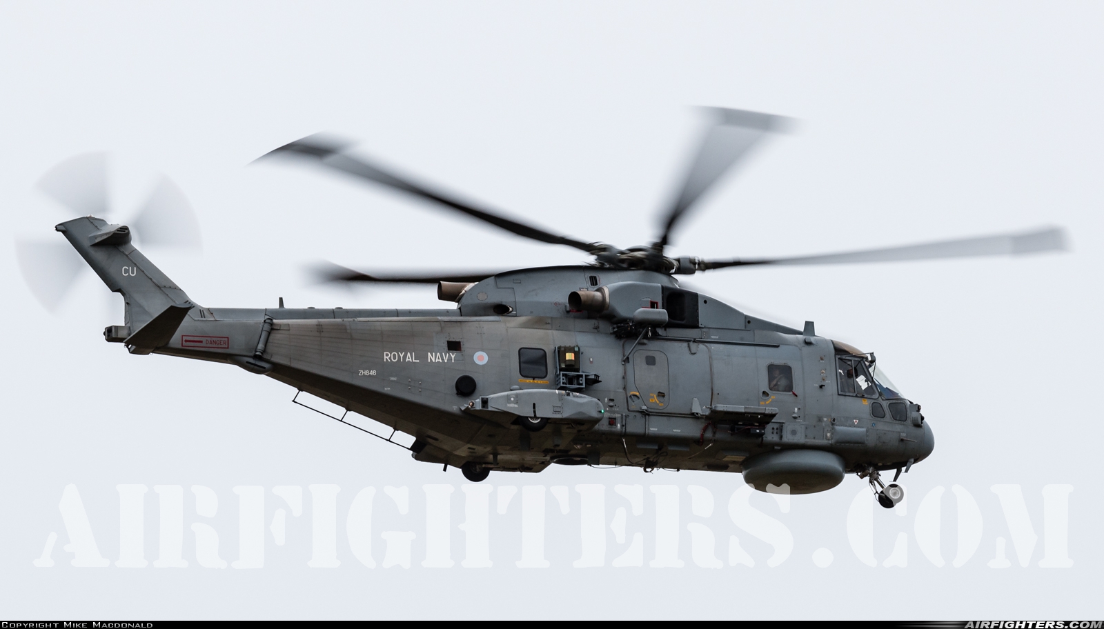 UK - Navy AgustaWestland Merlin HM1 (Mk111) ZH846 at Lossiemouth (LMO / EGQS), UK