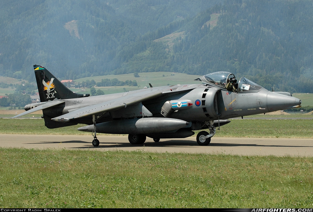 UK - Air Force British Aerospace Harrier GR.7 ZD407 at Zeltweg (LOXZ), Austria
