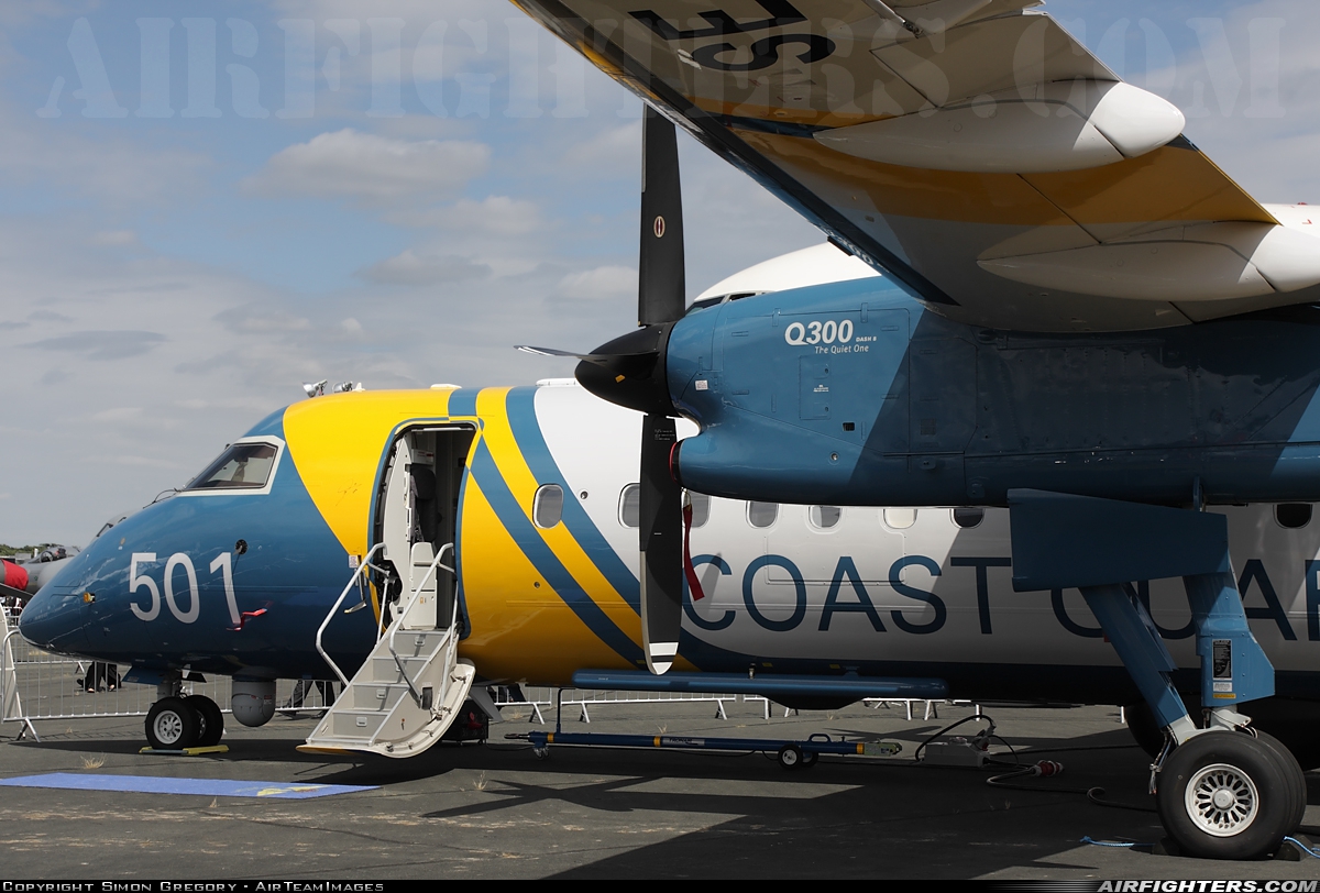 Sweden - Coast Guard De Havilland Canada DHC-8-311Q Dash 8 SE-MAA at Farnborough (FAB / EGLF), UK