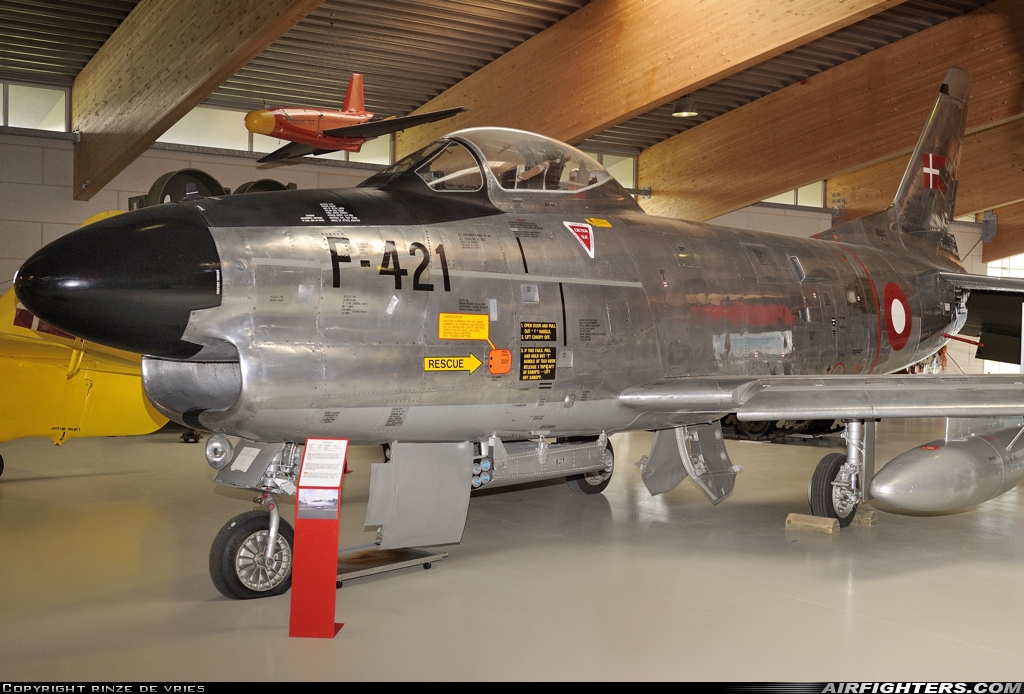 Denmark - Air Force North American F-86D Sabre F-421 at Stauning (STA / EKVJ), Denmark