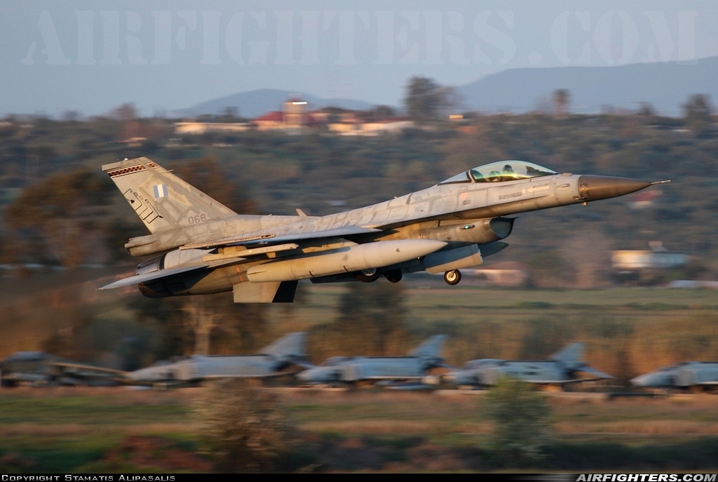Greece - Air Force General Dynamics F-16C Fighting Falcon 068 at Andravida (Pyrgos -) (PYR / LGAD), Greece