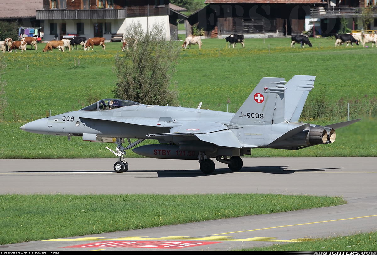 Switzerland - Air Force McDonnell Douglas F/A-18C Hornet J-5009 at Meiringen (LSMM), Switzerland