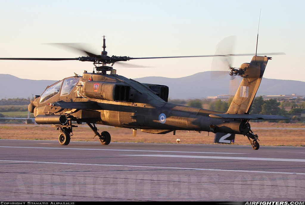 Greece - Army McDonnell Douglas AH-64A+ Apache ES1008 at Tanagra (LGTG), Greece