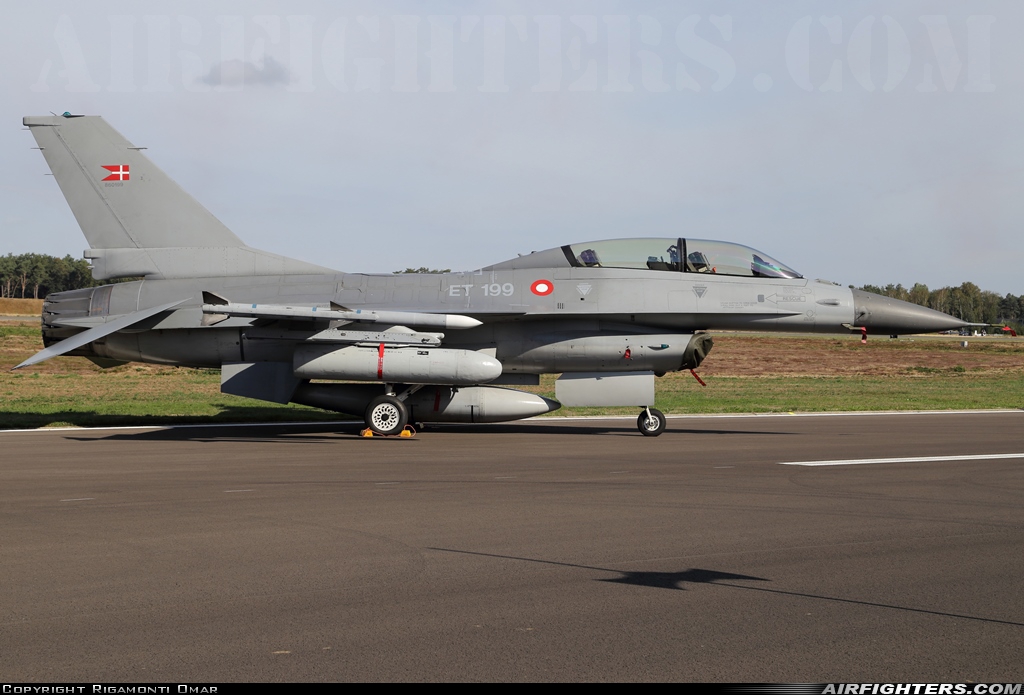 Denmark - Air Force General Dynamics F-16BM Fighting Falcon ET-199 at Kleine Brogel (EBBL), Belgium