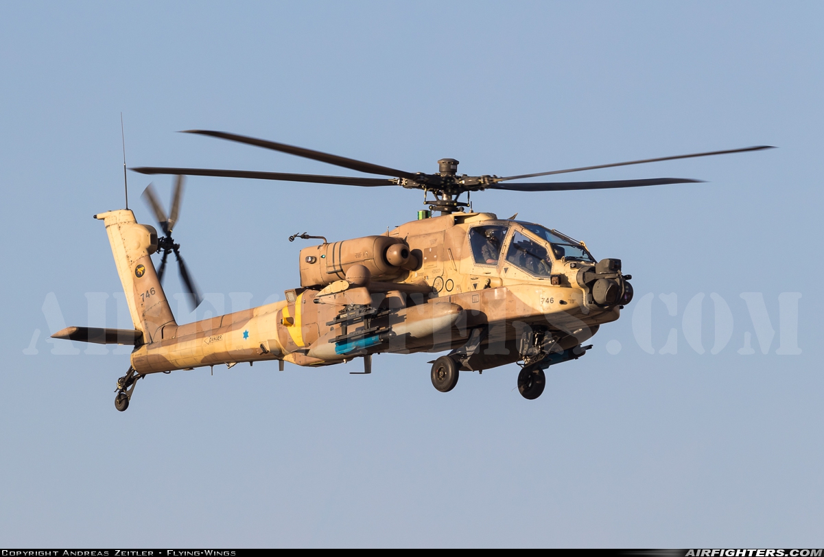 Israel - Air Force Boeing AH-64D Saraph 746 at Beersheba - Hatzerim (LLHB), Israel