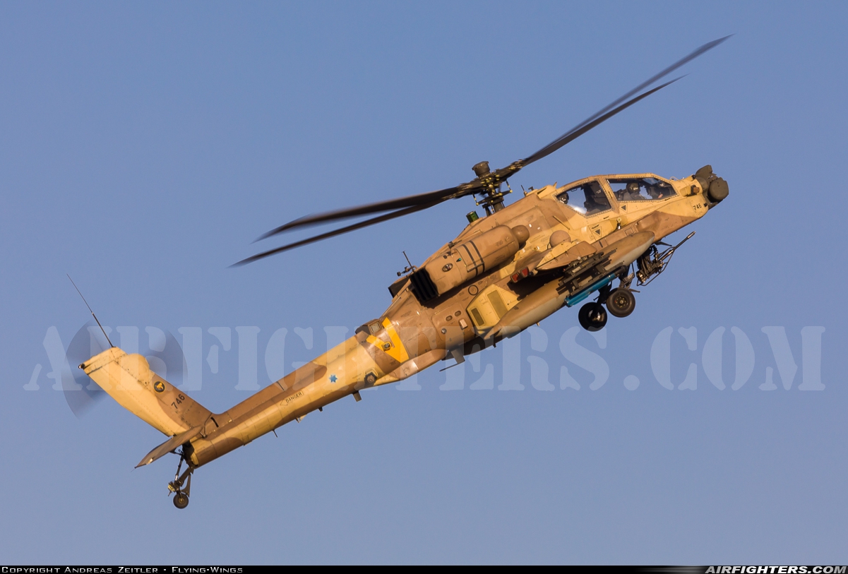 Israel - Air Force Boeing AH-64D Saraph 746 at Beersheba - Hatzerim (LLHB), Israel