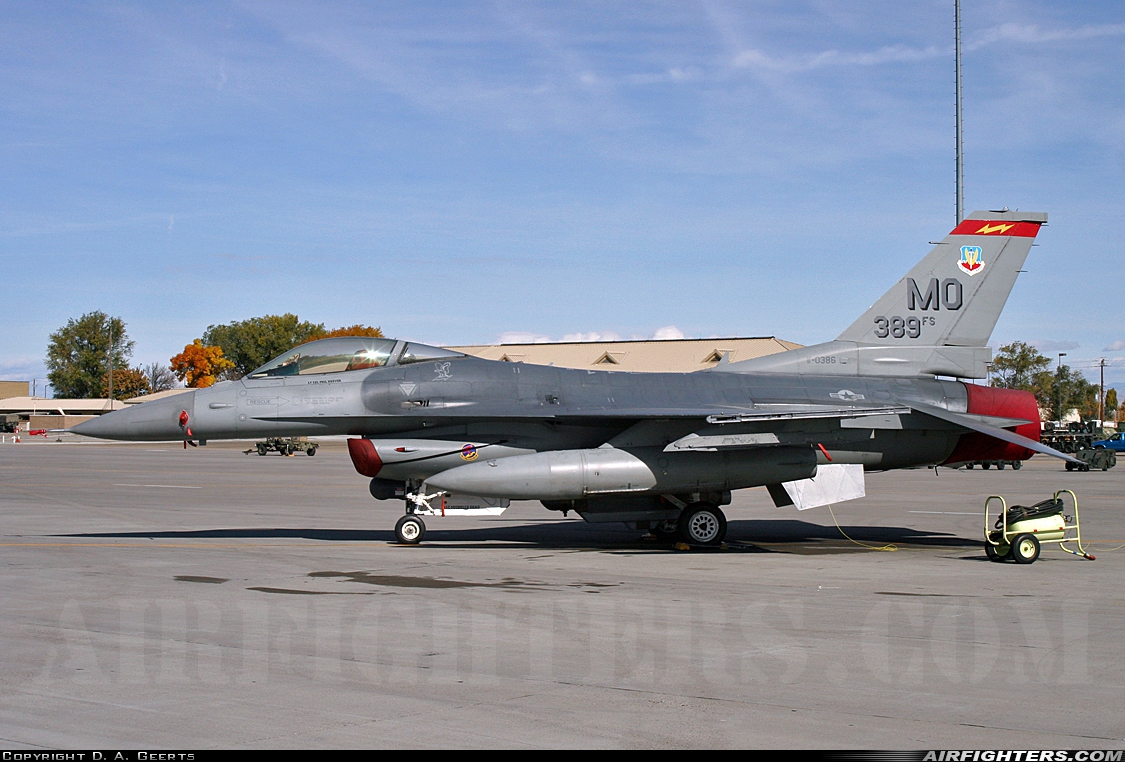 USA - Air Force General Dynamics F-16C Fighting Falcon 91-0386 at Mountain Home - Mountain Home Air Force Base (MUO / KMUO), USA