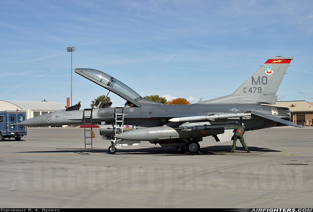 USA - Air Force General Dynamics F-16D Fighting Falcon 91-0479 at Mountain Home - Mountain Home Air Force Base (MUO / KMUO), USA