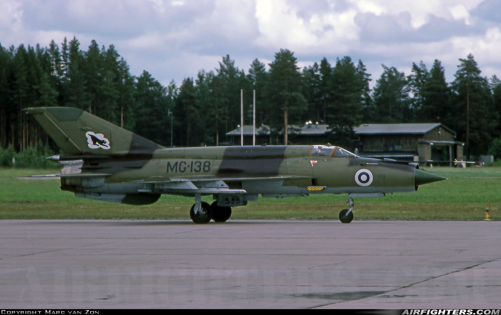 Finland - Air Force Mikoyan-Gurevich MiG-21bis MG-138 at Kuopio (- Rissala) (KUO / EFKU), Finland