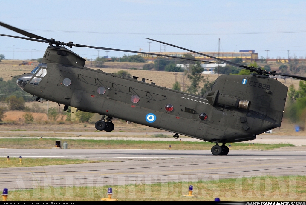 Greece - Army Boeing Vertol CH-47D Chinook ES928 at Tanagra (LGTG), Greece