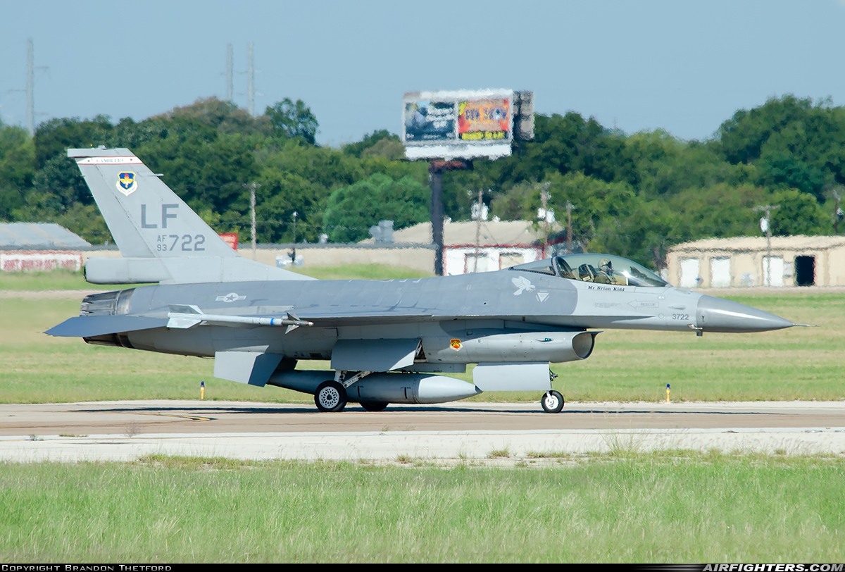 USA - Air Force General Dynamics F-16A Fighting Falcon 93-0722 at Fort Worth - NAS JRB / Carswell Field (AFB) (NFW / KFWH), USA