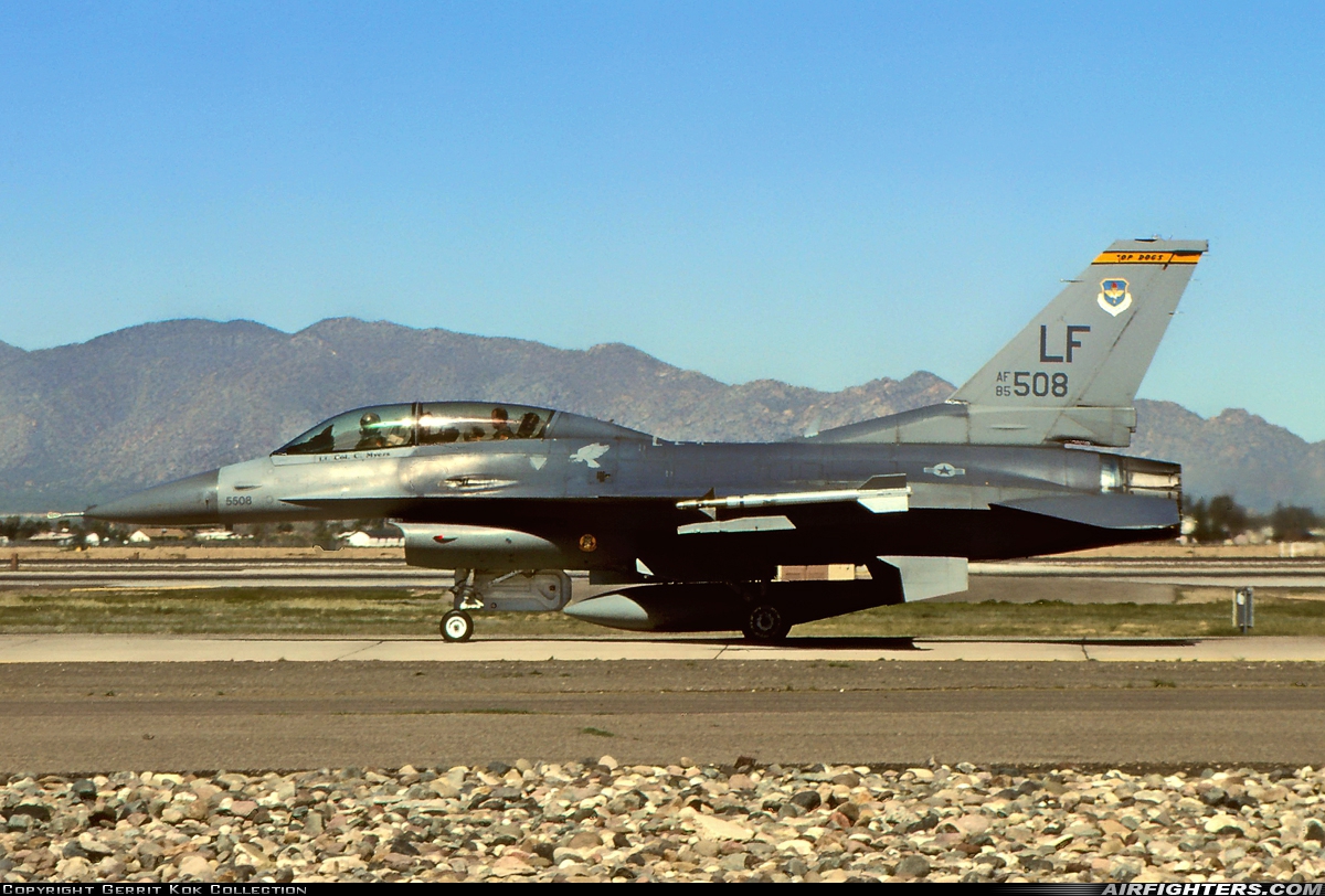 USA - Air Force General Dynamics F-16D Fighting Falcon 85-1508 at Glendale (Phoenix) - Luke AFB (LUF / KLUF), USA