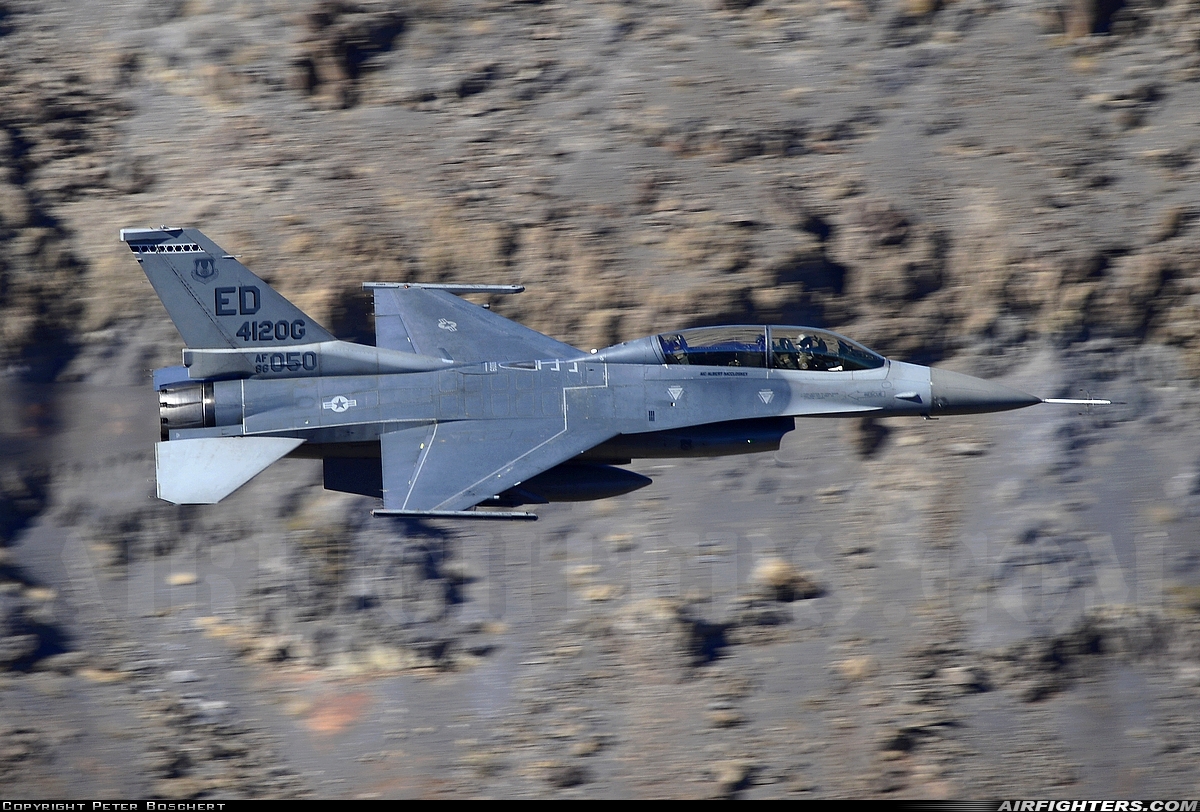 USA - Air Force General Dynamics F-16D Fighting Falcon 86-0050 at Off-Airport - Rainbow Canyon area, USA