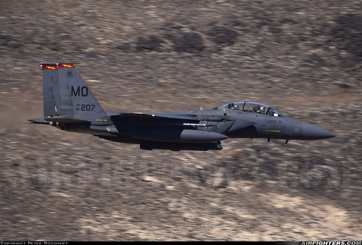 USA - Air Force McDonnell Douglas F-15E Strike Eagle 87-0207 at Off-Airport - Rainbow Canyon area, USA
