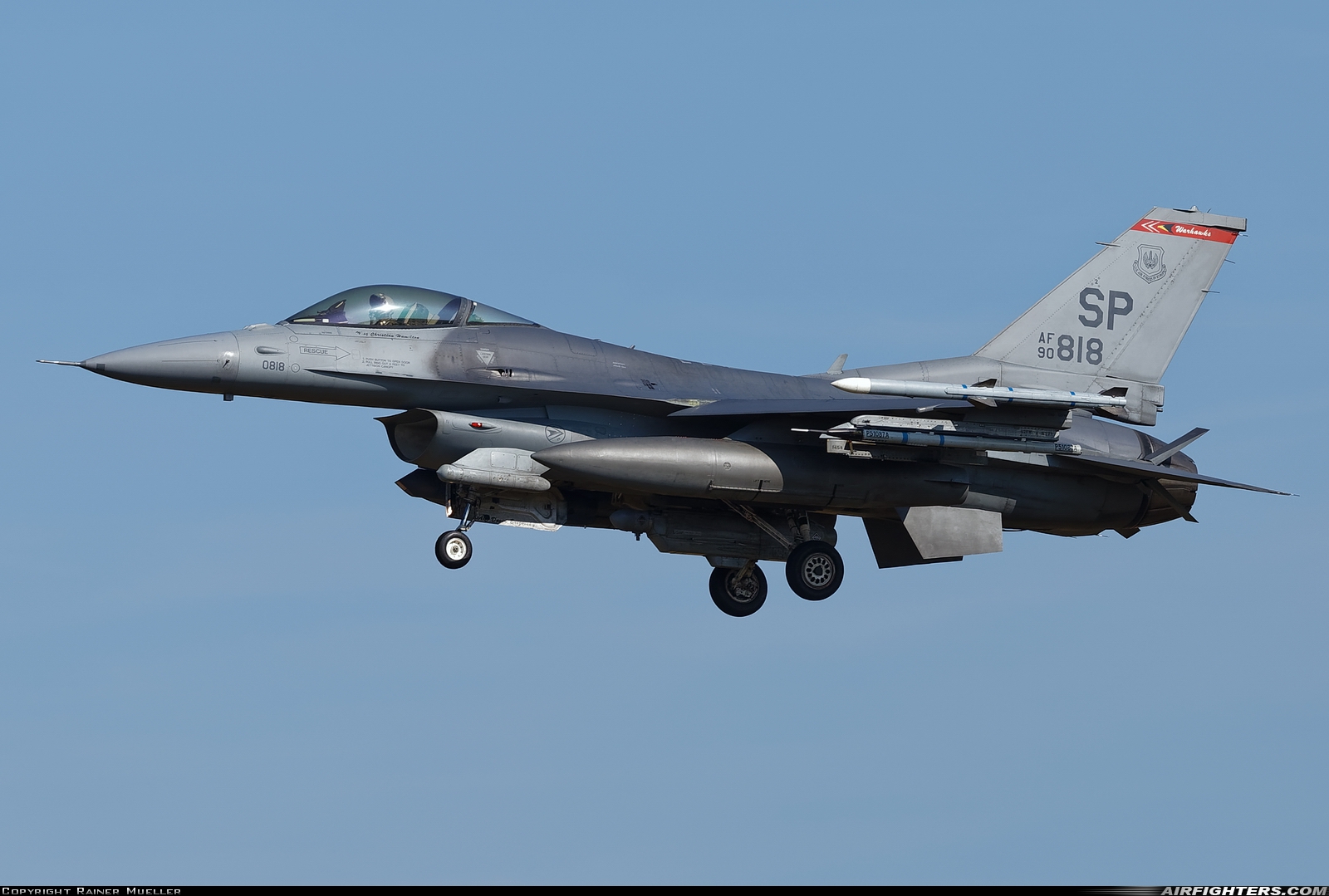 USA - Air Force General Dynamics F-16C Fighting Falcon 90-0818 at Spangdahlem (SPM / ETAD), Germany