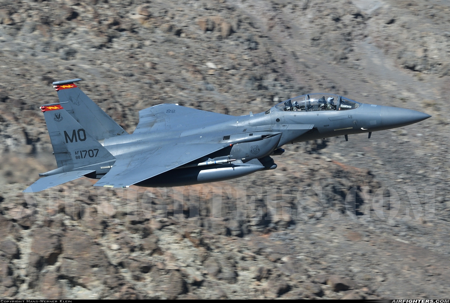 USA - Air Force McDonnell Douglas F-15E Strike Eagle 88-1707 at Off-Airport - Rainbow Canyon area, USA