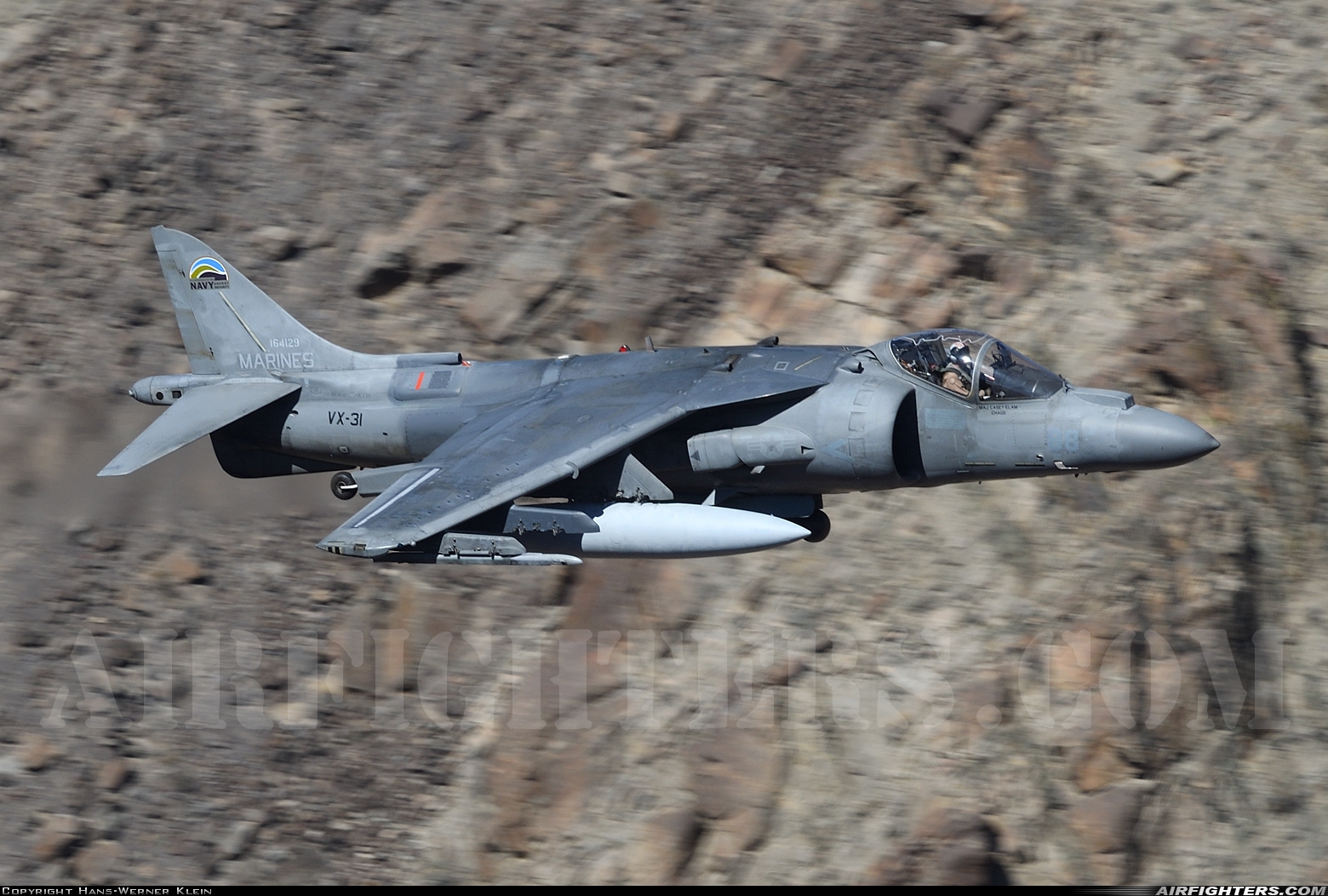 USA - Marines McDonnell Douglas AV-8B Harrier II 164129 at Off-Airport - Rainbow Canyon area, USA