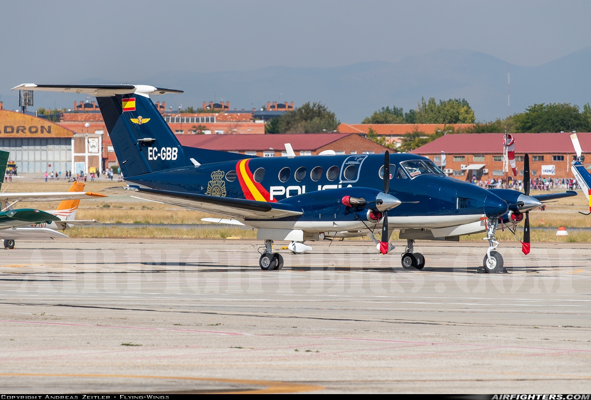 Spain - Police Beech Super King Air B200 EC-GBB at Madrid - Cuatro Vientos (LECU / LEVS), Spain