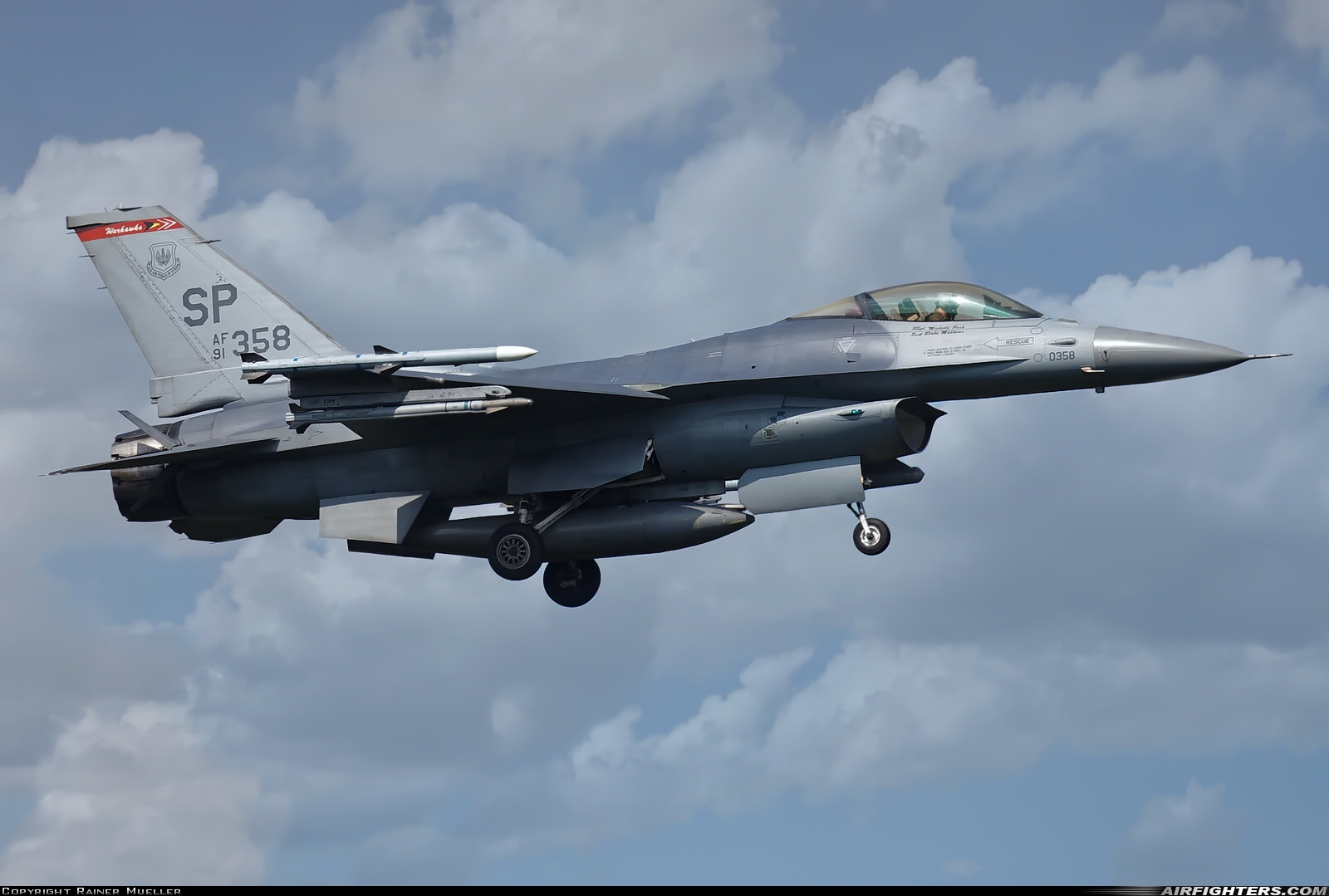 USA - Air Force General Dynamics F-16C Fighting Falcon 91-0358 at Spangdahlem (SPM / ETAD), Germany