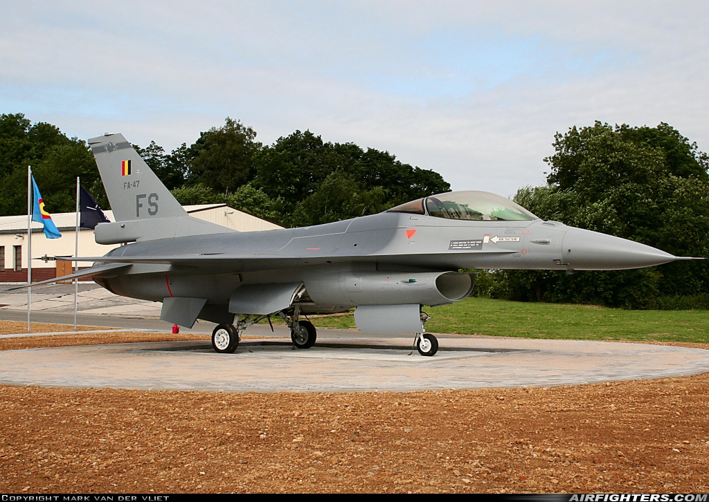 Belgium - Air Force General Dynamics F-16A Fighting Falcon FA-47 at Florennes (EBFS), Belgium