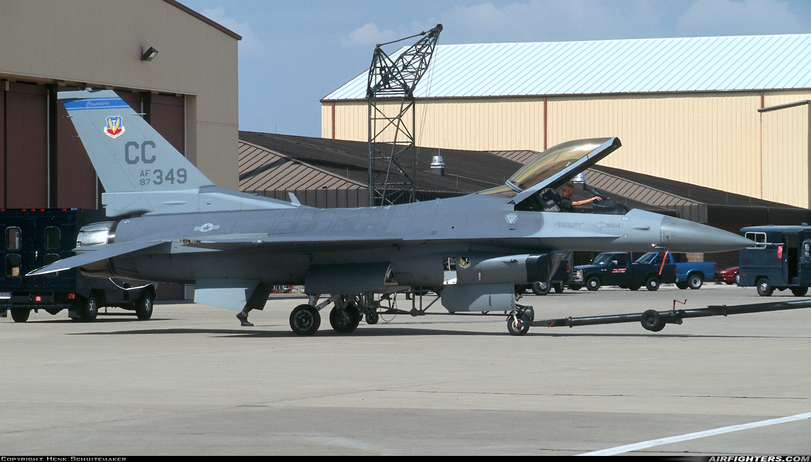 USA - Air Force General Dynamics F-16C Fighting Falcon 87-0349 at Clovis - Cannon AFB (CVS / KCVS), USA