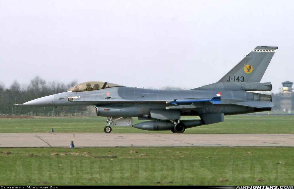 Netherlands - Air Force General Dynamics F-16A Fighting Falcon J-143 at Breda - Gilze-Rijen (GLZ / EHGR), Netherlands
