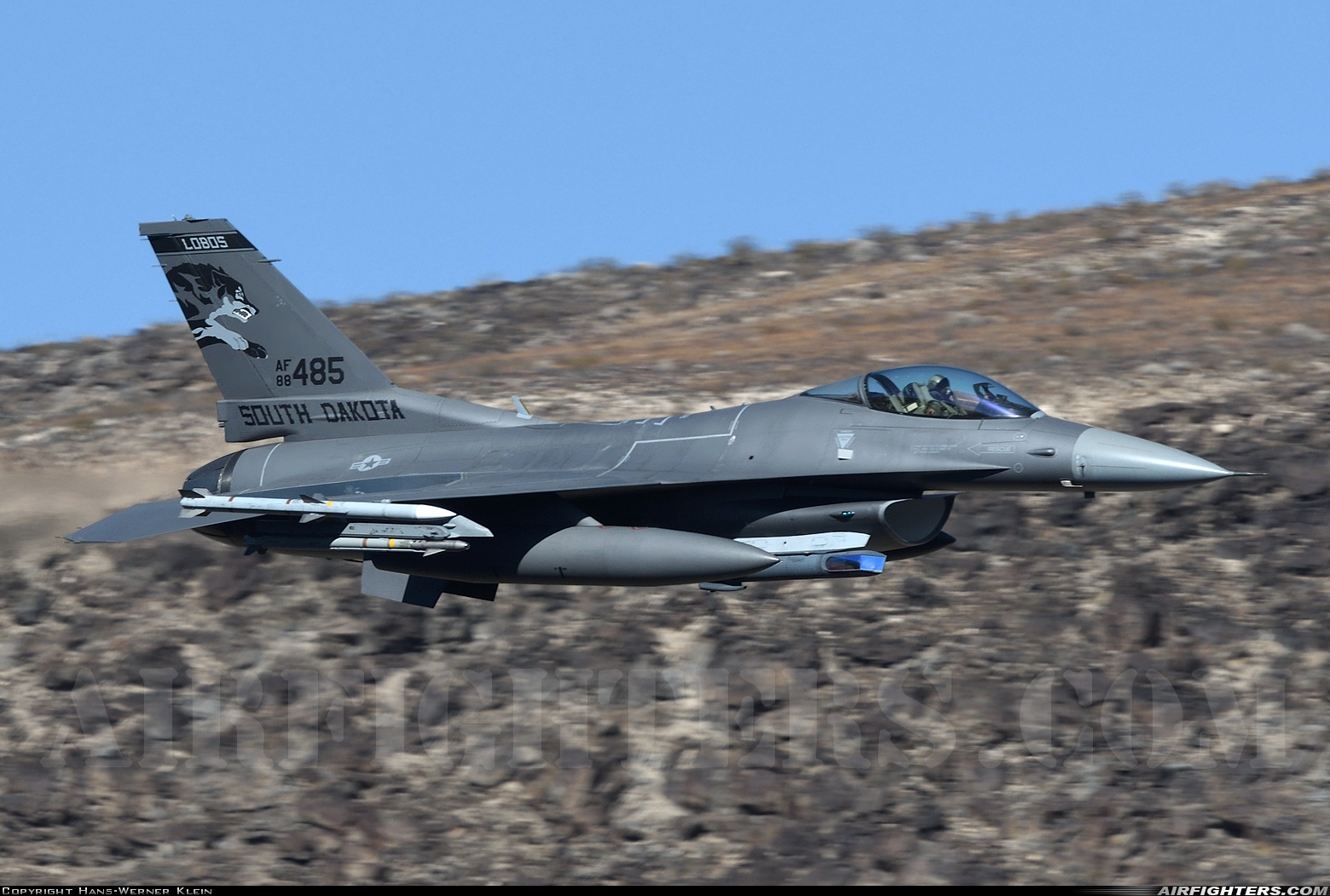USA - Air Force General Dynamics F-16C Fighting Falcon 88-0485 at Off-Airport - Rainbow Canyon area, USA