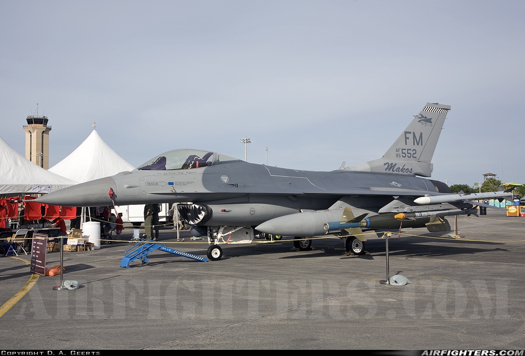 USA - Air Force General Dynamics F-16C Fighting Falcon 85-1552 at Homestead - Dade County-Homestead Regional (Homestead AFB) (HST / KHST), USA