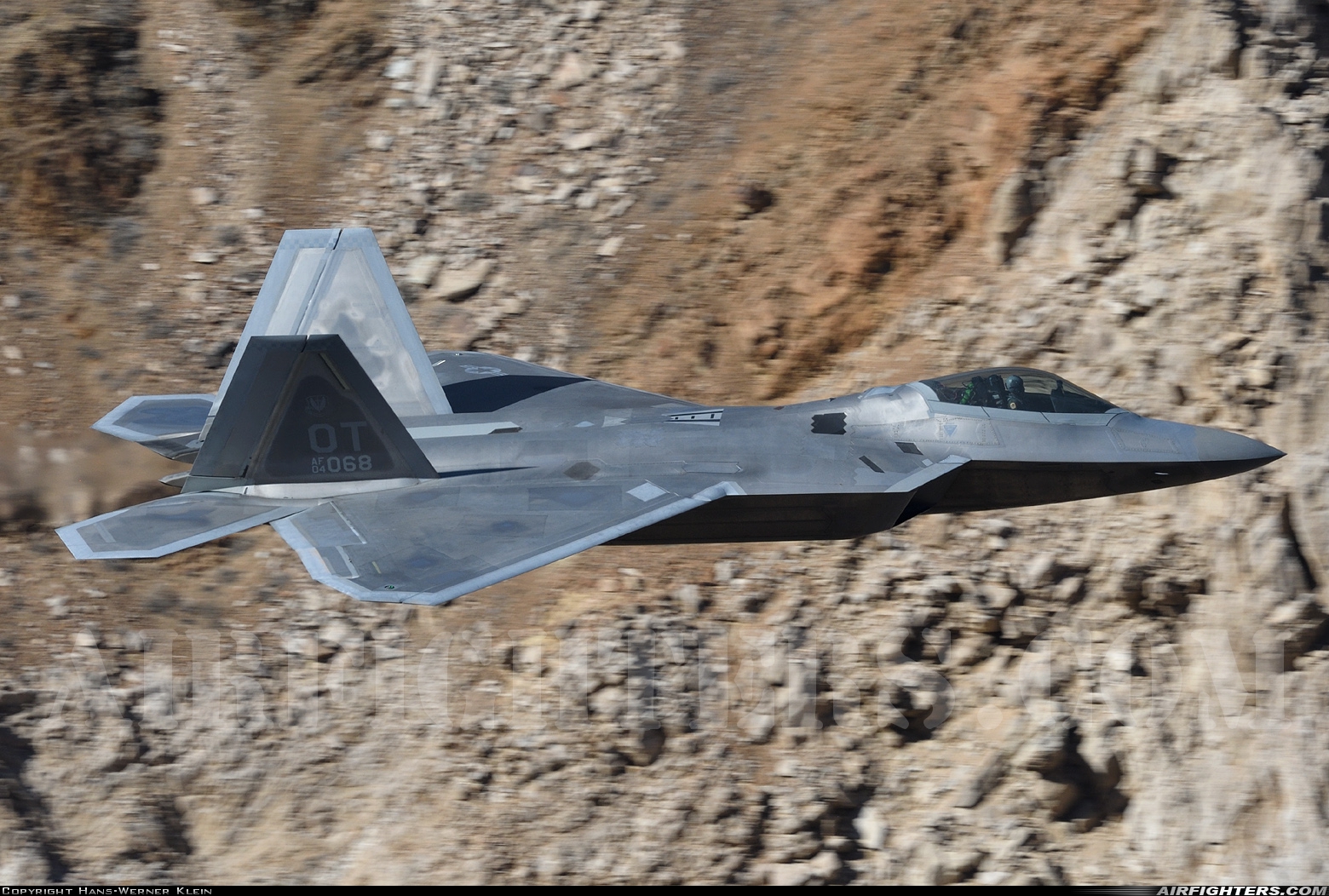 USA - Air Force Lockheed Martin F-22A Raptor 04-4068 at Off-Airport - Rainbow Canyon area, USA