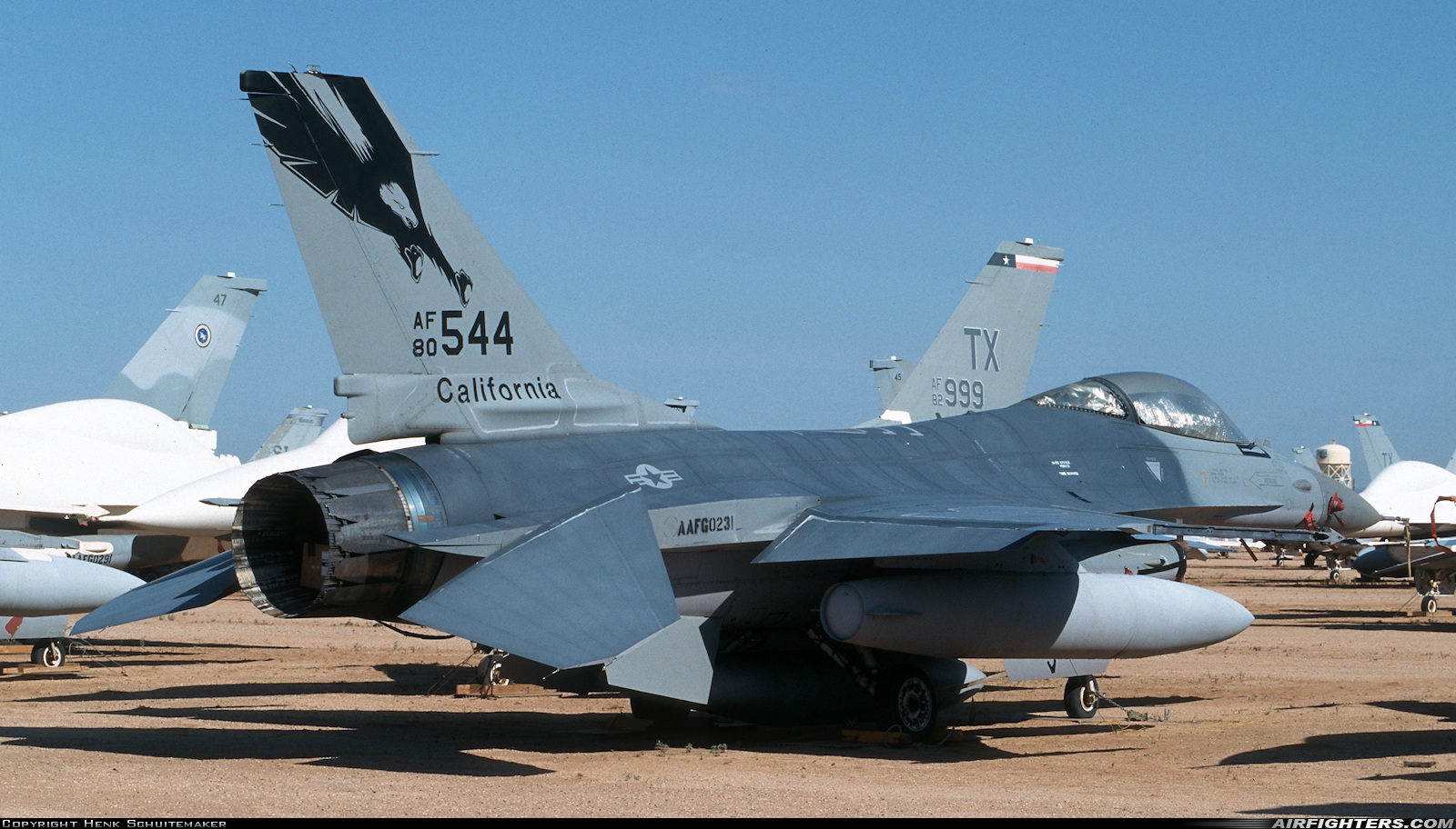 USA - Air Force General Dynamics F-16A/ADF Fighting Falcon 80-0544 at Tucson - Davis-Monthan AFB (DMA / KDMA), USA
