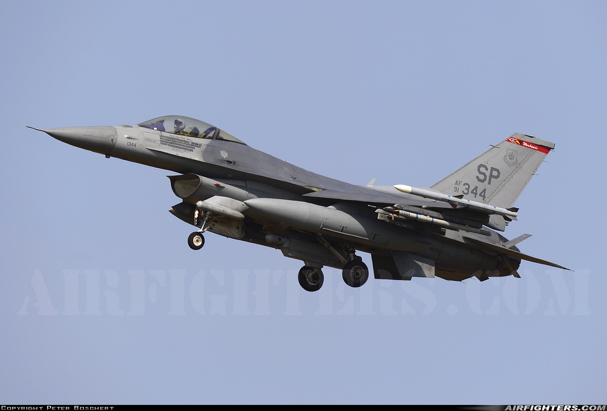 USA - Air Force General Dynamics F-16C Fighting Falcon 91-0344 at Spangdahlem (SPM / ETAD), Germany