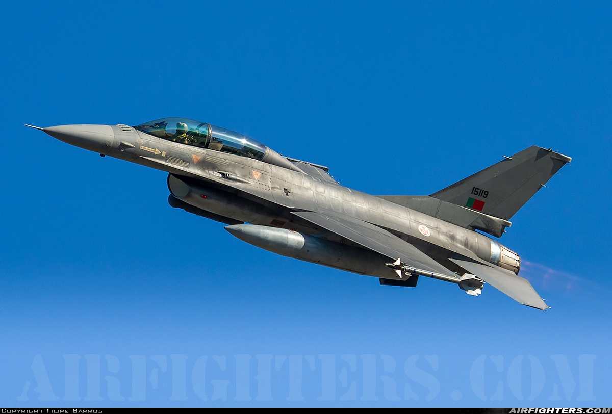 Portugal - Air Force General Dynamics F-16BM Fighting Falcon 15119 at Monte Real (BA5) (LPMR), Portugal