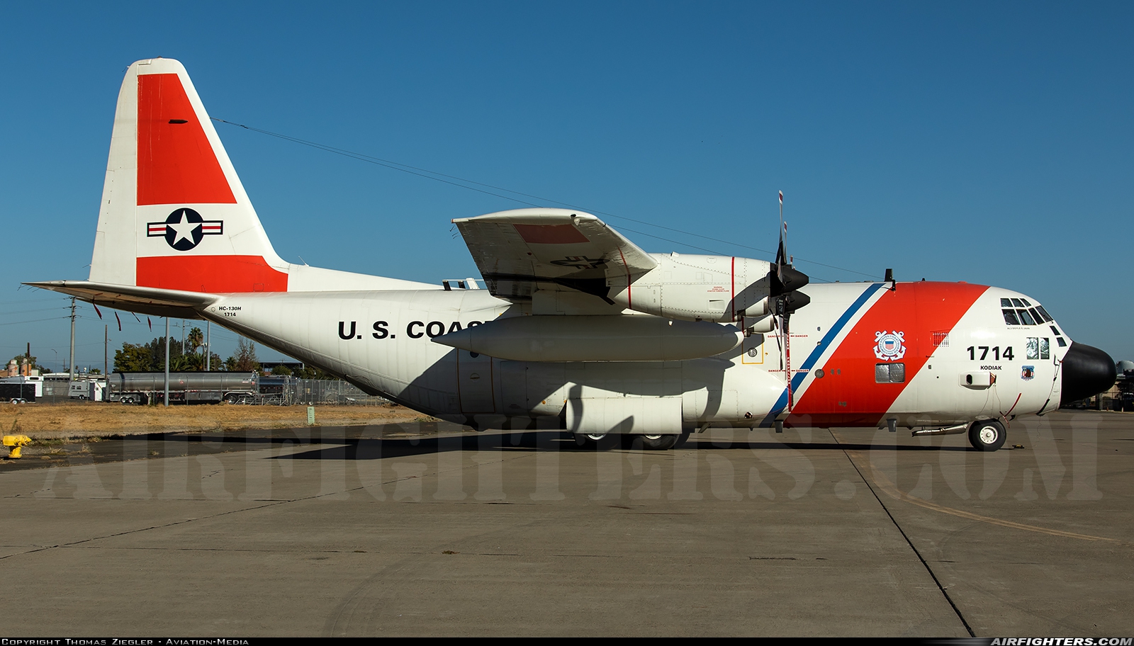 USA - Coast Guard Lockheed HC-130H Hercules (L-382) 1714 at Sacramento - McClellan Airfield (AFB) (MCC / KMCC), USA