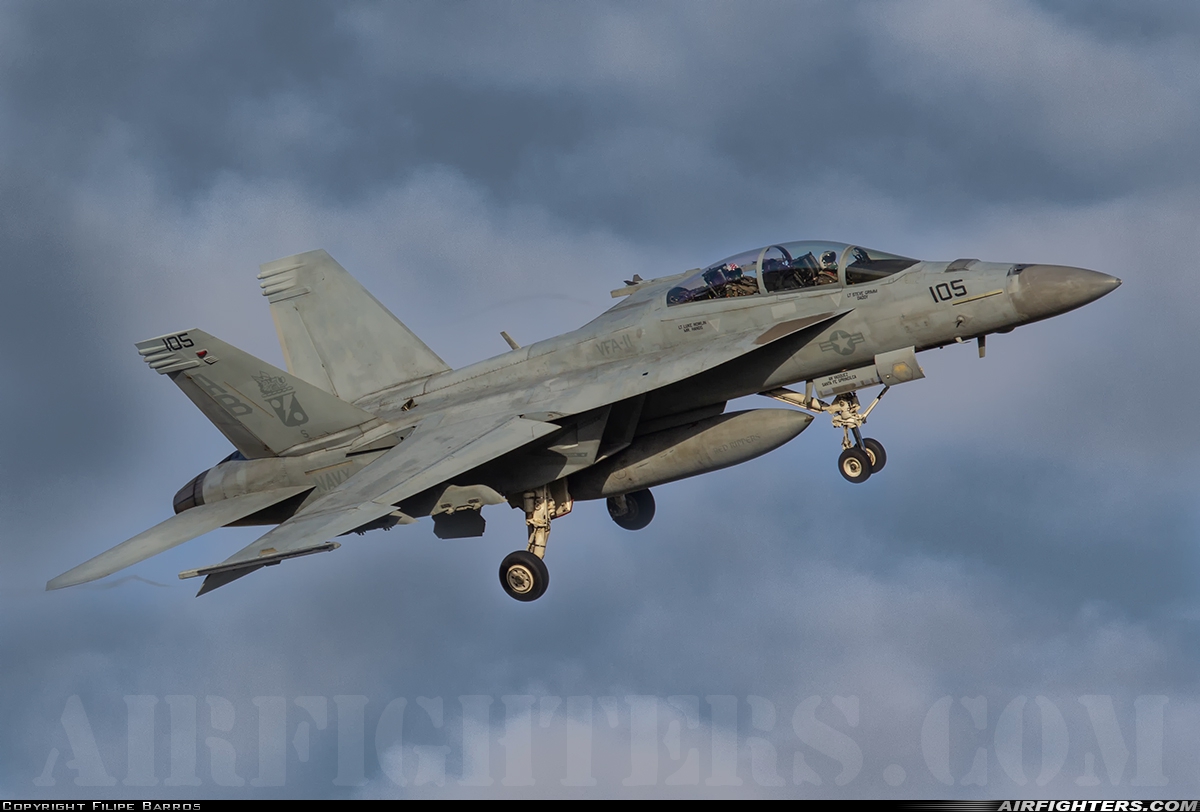 USA - Navy Boeing F/A-18F Super Hornet 166610 at Monte Real (BA5) (LPMR), Portugal