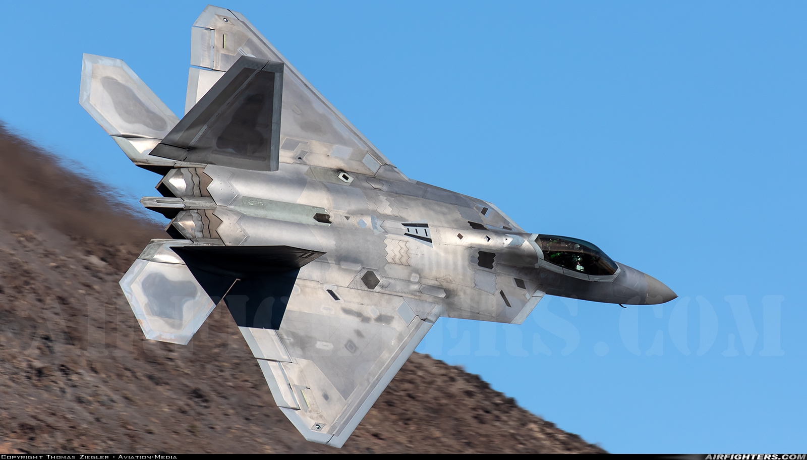 USA - Air Force Lockheed Martin F-22A Raptor 04-4066 at Off-Airport - Rainbow Canyon area, USA