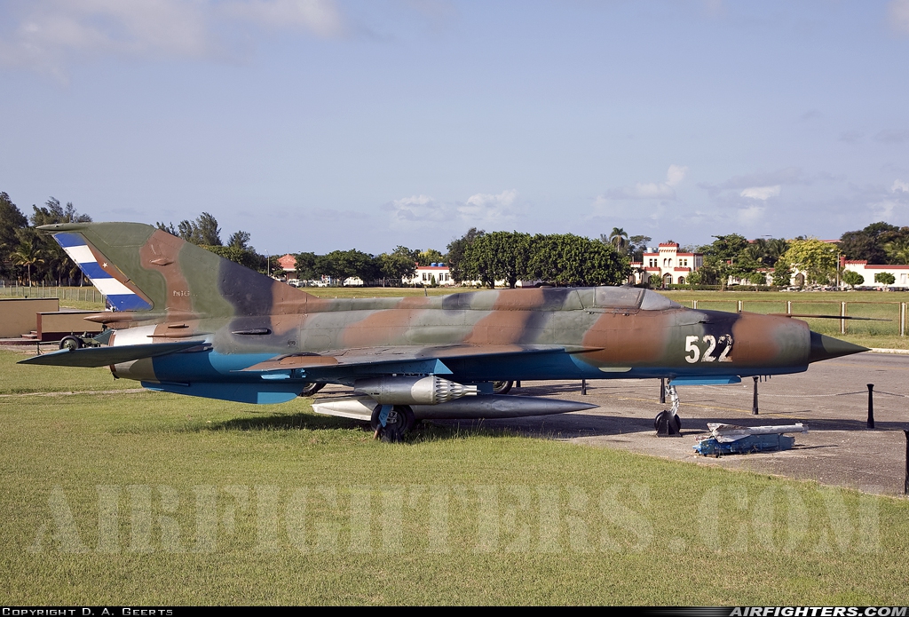 Cuba - Air Force Mikoyan-Gurevich MiG-21PFM 521 at Off-Airport - Havana, Cuba