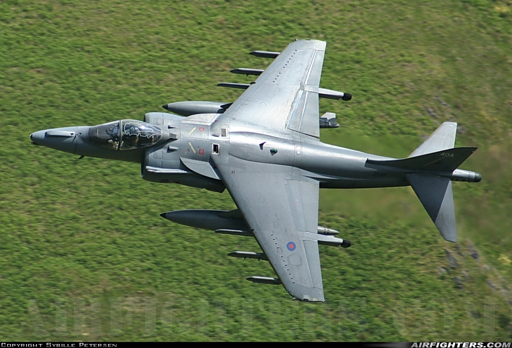 UK - Air Force British Aerospace Harrier GR.7A ZD411 at Off-Airport - Machynlleth Loop Area, UK