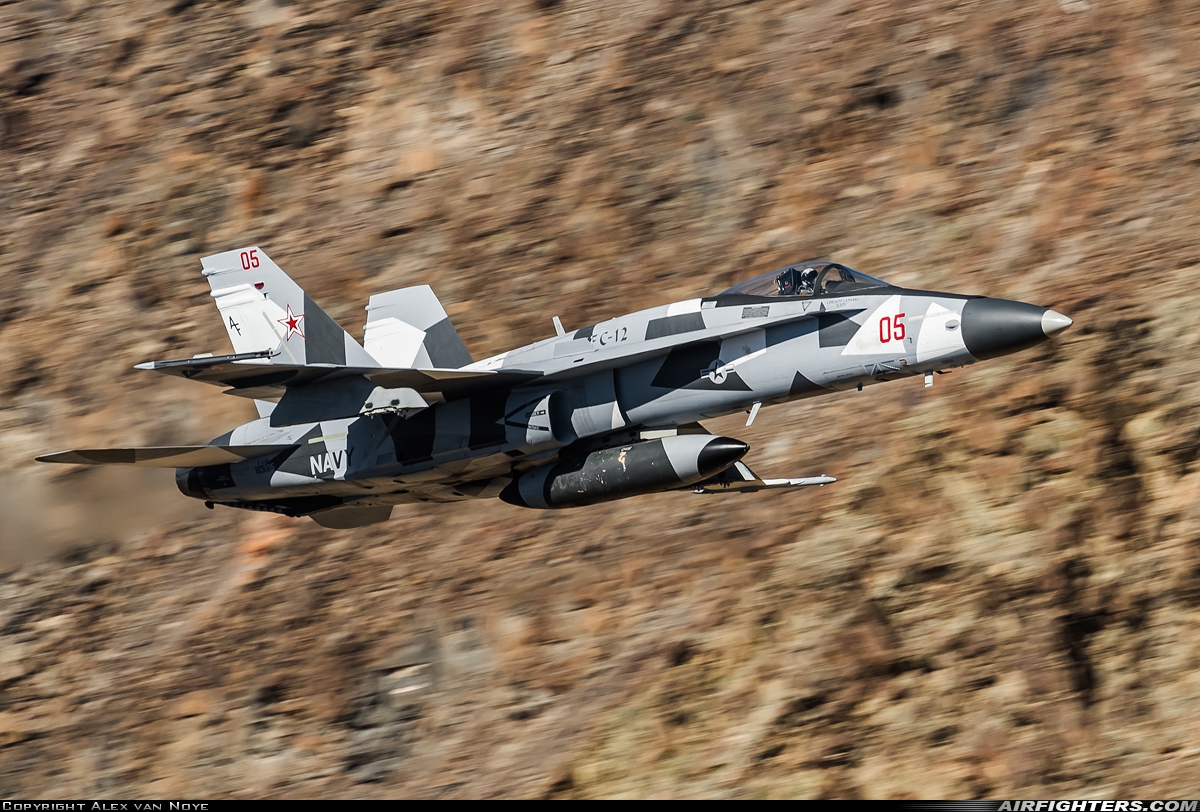 USA - Navy McDonnell Douglas F/A-18A+ Hornet 163105 at Off-Airport - Rainbow Canyon area, USA