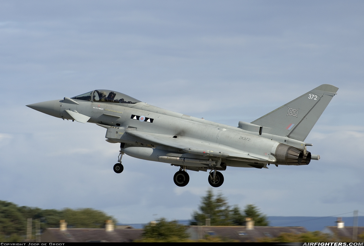UK - Air Force Eurofighter Typhoon FGR4 ZK372 at Lossiemouth (LMO / EGQS), UK