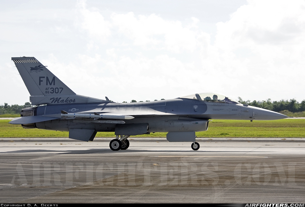 USA - Air Force General Dynamics F-16C Fighting Falcon 86-0307 at Homestead - Dade County-Homestead Regional (Homestead AFB) (HST / KHST), USA
