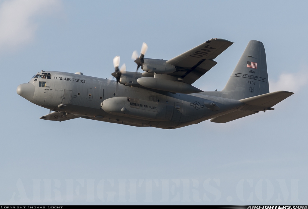 USA - Air Force Lockheed C-130H Hercules (L-382) 91-1653 at Ramstein (- Landstuhl) (RMS / ETAR), Germany