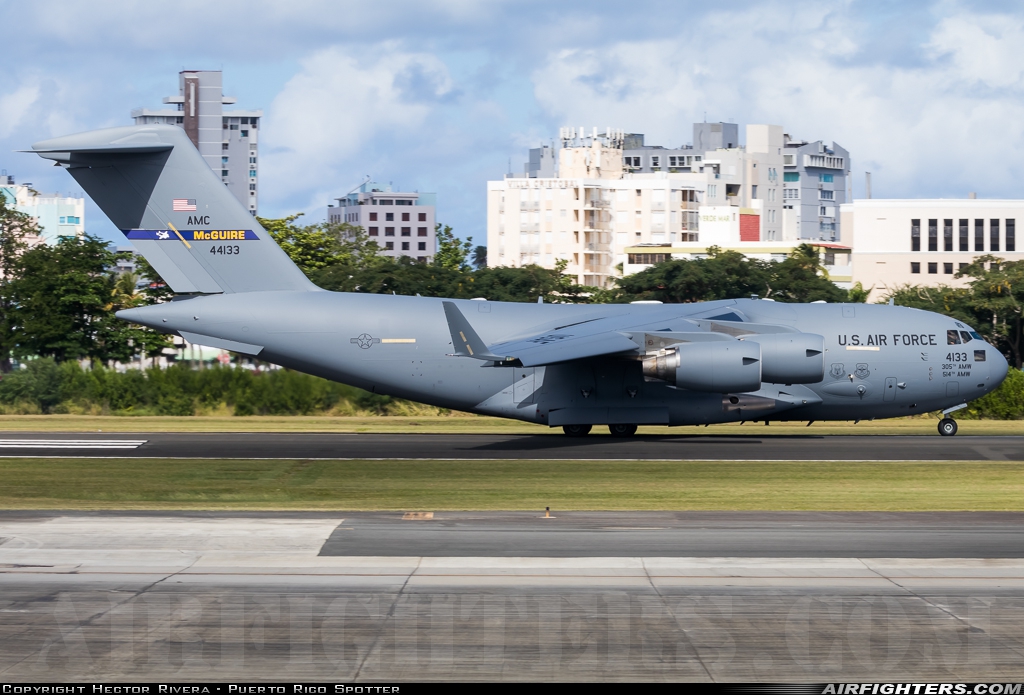 USA - Air Force Boeing C-17A Globemaster III 04-4133 at San Juan - Luis Munoz Marin Int. (SJU / TJSJ), Puerto Rico