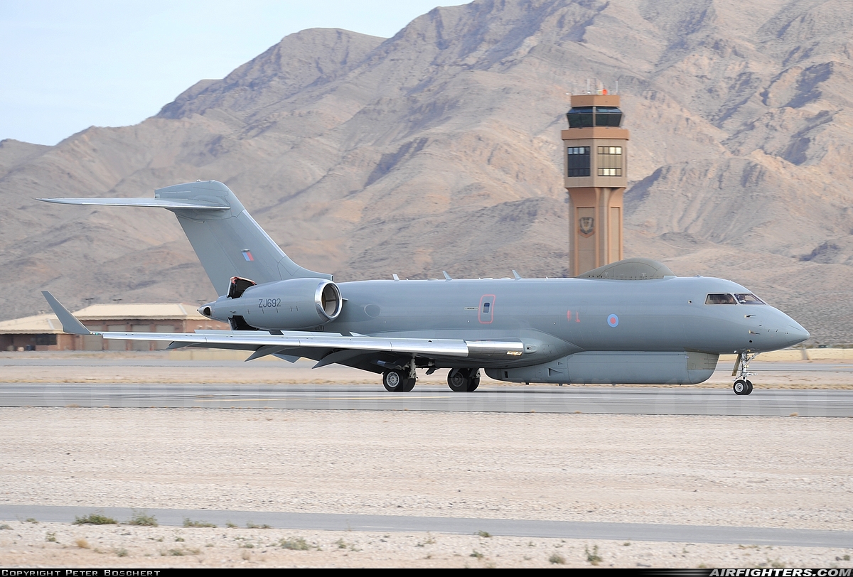 UK - Air Force Bombardier/Raytheon Sentinel R1 (BD-700-1A10) ZJ692 at Las Vegas - Nellis AFB (LSV / KLSV), USA