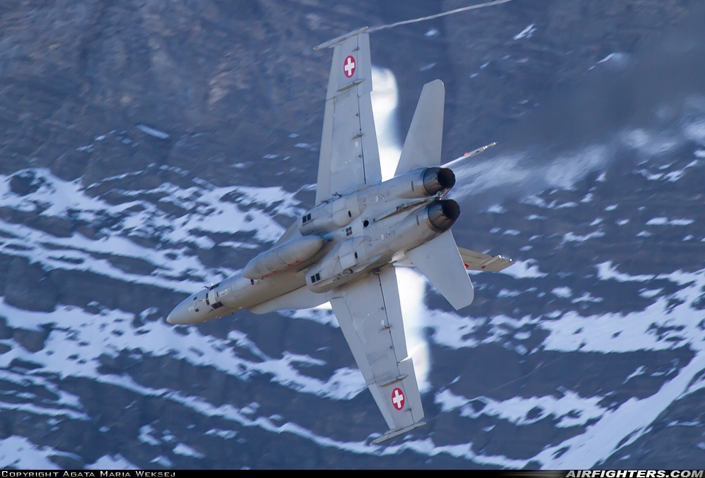 Switzerland - Air Force McDonnell Douglas F/A-18C Hornet J-5013 at Off-Airport - Axalp, Switzerland